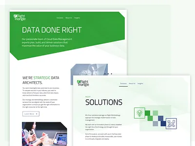 Right Triangle Rebrand business card logo presentation rebrand website