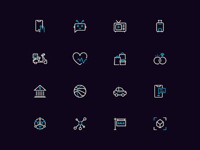 Category Icon Set branding design flat icon icon set illustration illustrator line icons logo minimal minimalist ui ux vector web