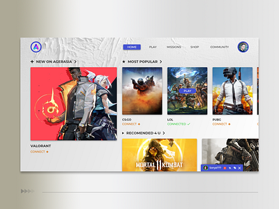 agerasia L/M agerasia and call of duty chatbot competitive connect csgo dailyui dota2 dribble games leagueoflegends light mode mortal kombat online play pubg tournament valorant