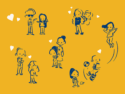 Be a Friend friends friendship hearts illustration sketch texture
