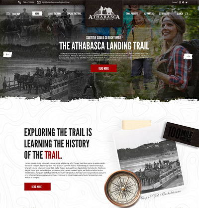 Athabasca Landing Trail branding website design website mockup