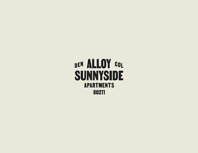 Alloy Sunnyside Mark apartment branding colorado denver logo logodesign typography