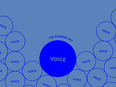 I'm finding my voice brutalist circle geometric graphic design minimalist simple typography typography art typography design voice