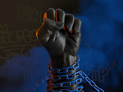 Black Lives Matter 01 3d blacklivesmatter blm editorial fist ftp illustration protest resist