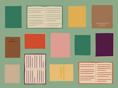 Books adobe illustrator book books bookstore editorial education illustration knowledge learn library page paper papercut read reading school vector