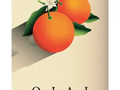 Ojai, Cailfornia: Oranges bell tower california design flat illustration ojai orange vector