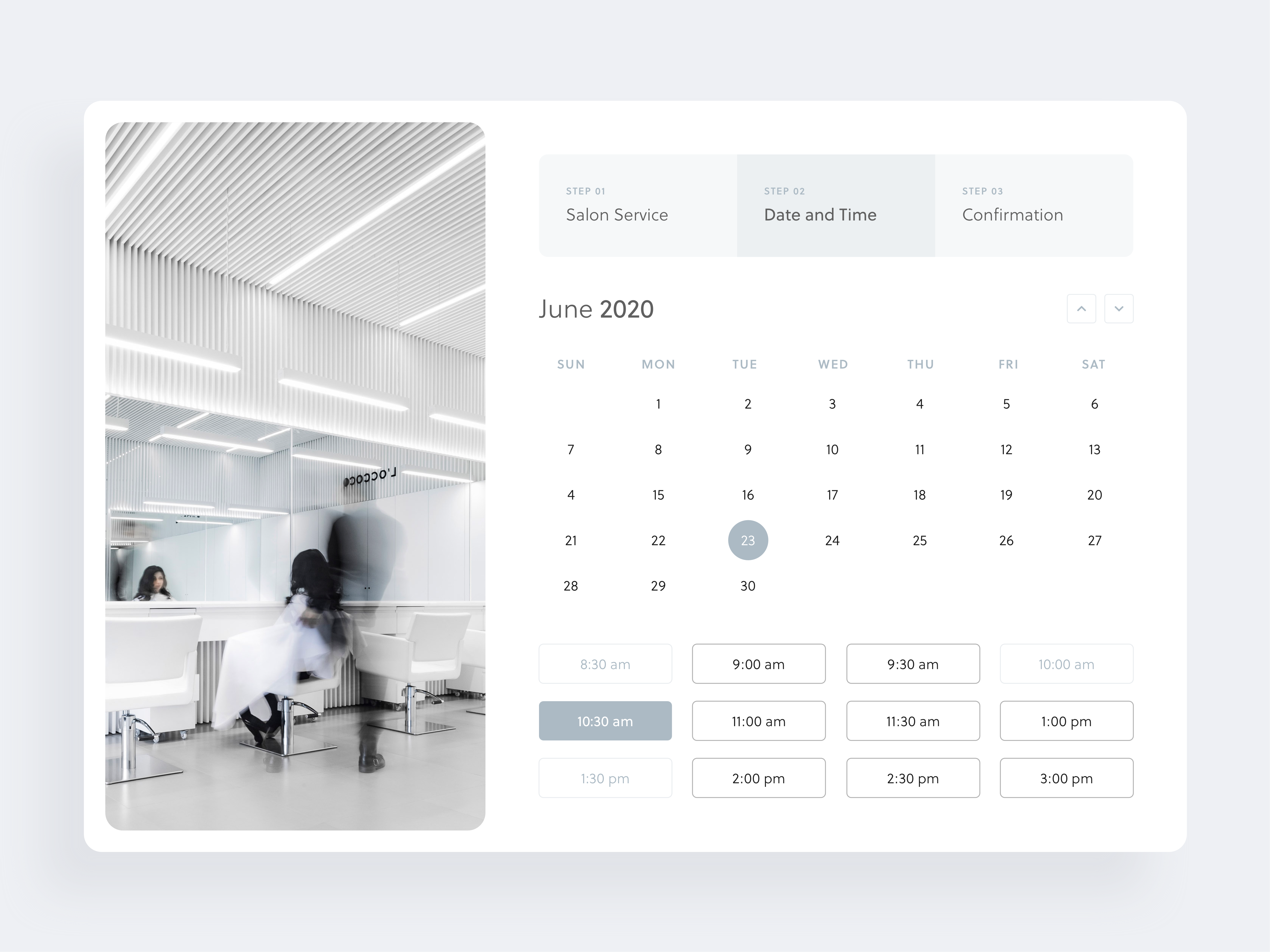 Booking UI