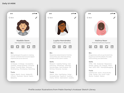 Daily UI #006 - User Profile daily ui dailyui dailyuichallenge mobile ui user profile userprofile