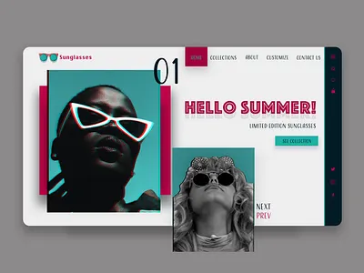 Sunglasses Online Store Web Design Concept all app behance branding creative design designer freelancer goggles illustration shades sunglasses typogaphy ui ux uxui web design webdesign website website design
