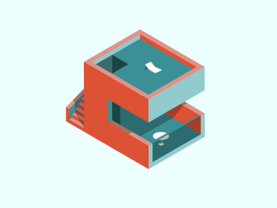 Isometric House abstract adobe adobe illustrator aesthetic aesthetics design house illustration isometric isometric art isometric design isometric house isometric illustration isometry orange team