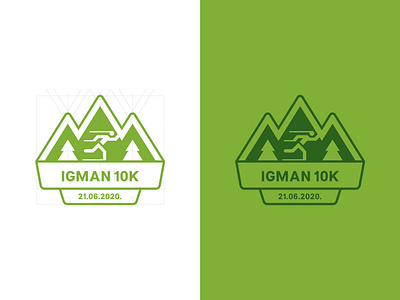 Logo/Medal Design for Igman 10k Race&Run brand brand design brand identity branding branding concept branding design clean concept design exploration logo logo design logodesign logotype medal minimal mountain race run runner