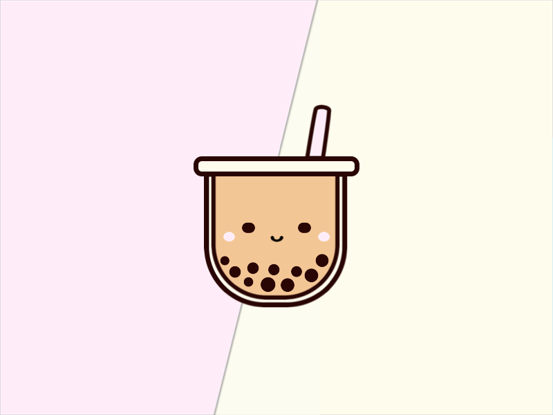 Shake me before u drink me branding bubble tea cute fun illustrations ui vector