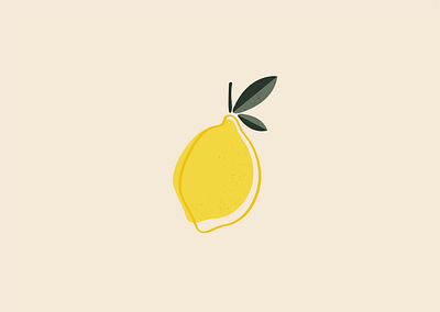 Lemon design flat illustration lemon lemon logo minimal vector