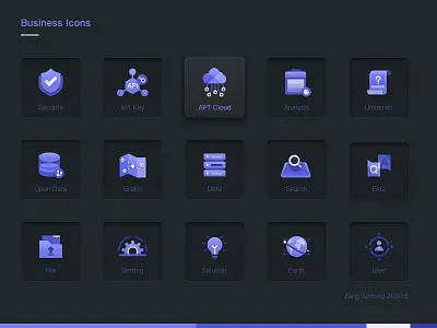 Set Of Bussiness Icons0607 zangxintong analysis api key bigdata data design graphic icon icons illustration open data search security setting ui unknown user ux web website