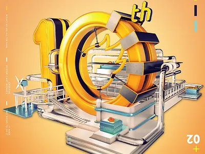 ZCOOL 10th c4d illustration logo ui 图标 插图 设计
