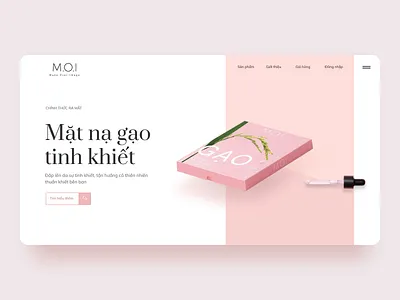 M.O.I Concept aftereffects animated cosmetic cosmetics hero motion skincare web design webdesign