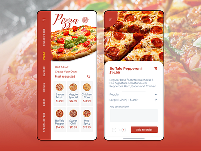 Daily UI #043 - Food/Drink Menu app daily 100 challenge daily ui dailyui design food menu menu design ui ui design ux uxdesign