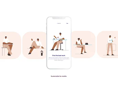 Workoholics character characterdesign characters design digital illustration illustration art illustrator kit logo minimal minimalillustration mobile mobile app ui ux vector web webdesign website