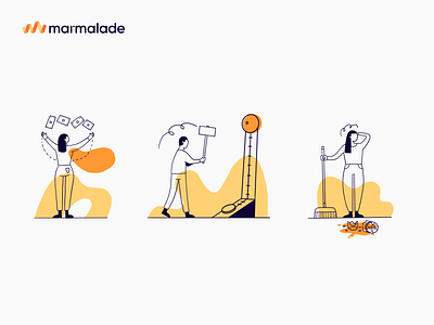 Marmalade Illustrations by Rob Dennis branding illustration