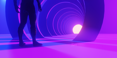 M O K S H A 3d art blender cgi character concept design environment art freedom game art graphic illustration lighting motiongraphics outrun retrowave scifi wallpaper