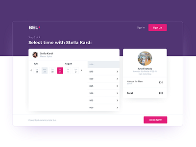 Schedule Beauty Salon beauty calendar design resume salon selector steps time ui ux web wizard