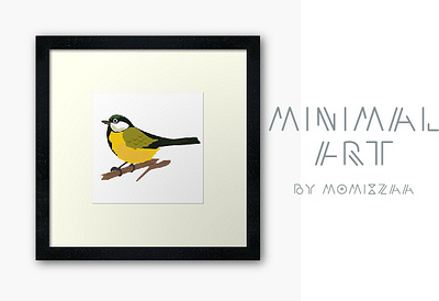 Cute bird in the frame animal art print artwork bird branding cartoon cute design illustraion illustration illustrator logo