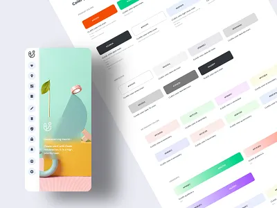 Design system. Color palette and illustrations guidelines mobile