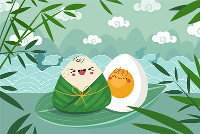 Dragon Boat Festival app illustration ui vector 商标