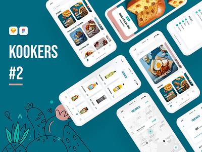 KOOKERS - Food videos, recipes & groceries bank card booking app clean ui finance food food app food delivery food delivery app food illustration food order foodie grocery app mobile app recipe app ui ui design ui kit ui ux user interface video