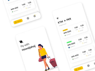 Flight Booking App UI clean ui design ecommerce flight minimal neat ui ux vector