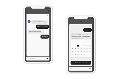 Chatbot Reservation UI ai app branding chatbot design minimal ui ux