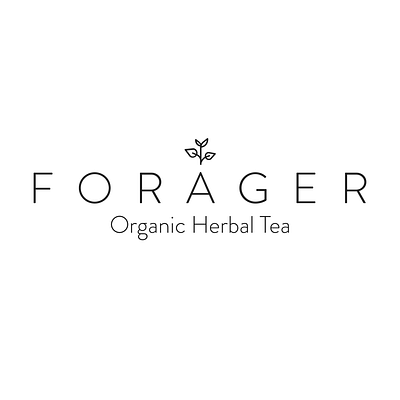 Forager Herbs Logo branding design forage healthy herb herbal tea icon logo natural tea typography vector