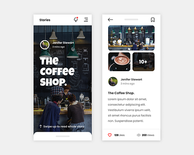 Stories android appdesign ios lightmode mobile social socialappdesign storiesapp uidesign