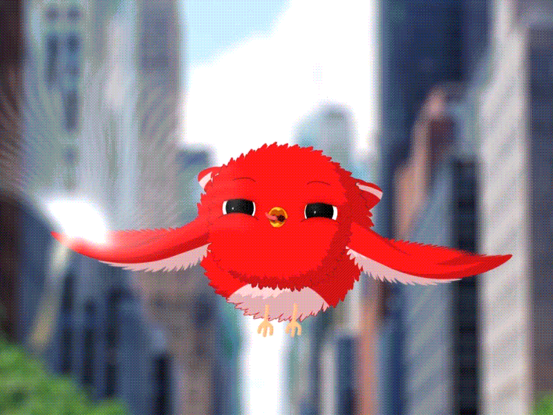 Waltz of the Flowers aftereffects animation bird bird illustration character duik flying gif illustration rig rigging