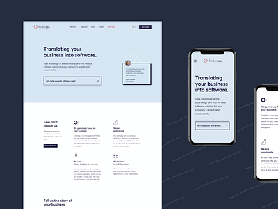 Thinkerfox - Home blue data design mobile software technology thinkerfox typography ui user experience user interface ux web design website
