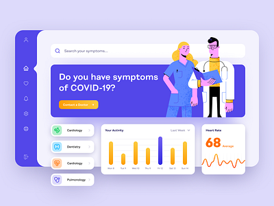 Healthcare Platform concept coronavirus covid 19 design doctors health healthcare homepage hospital illustration medical medical care nurses shakuro ui ux web web design website website design