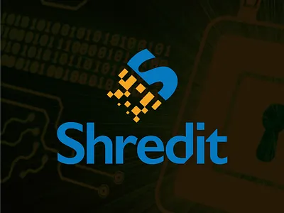 Shredit logo design badge branding corporate design grid identity logo minimal modern monogram oklahoma rebrand