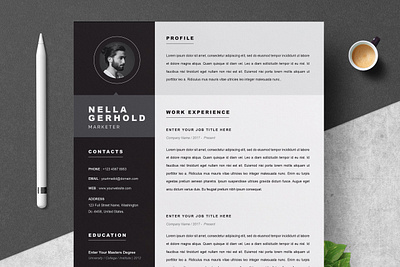 Resume / CV Template clean resume creative resume curriculum vitae cv template modern modern resume professional resume resume template template
