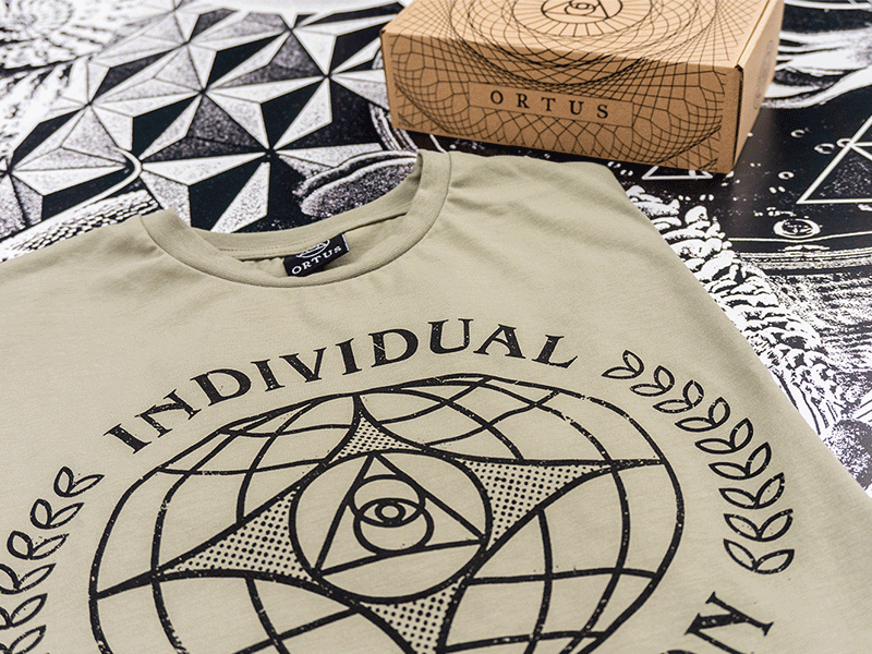 Individual Revolution apparel globe individual logo ortus packaging revolution stickers t shirt vintage