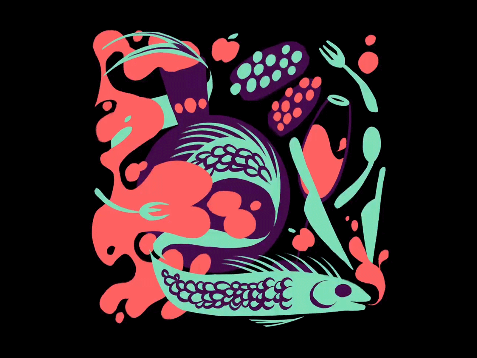 feast animation feast illustration procreate