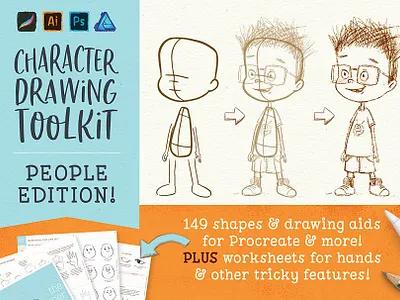 Procreate People Drawing Toolkit branding branding design