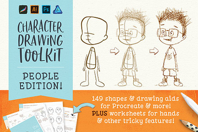 Procreate People Drawing Toolkit branding branding design