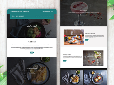 The Exhibit Web Design branding digital design identity marketing menu minimal personalisation photography responsive design usability ux web web design website