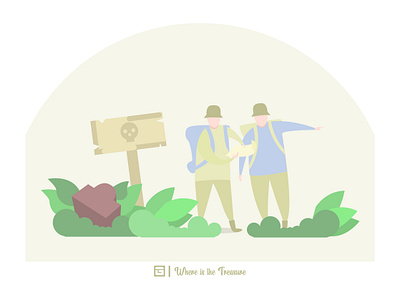 Illustration 06 branding design flat flat design holliday illustration island treasure wonderful