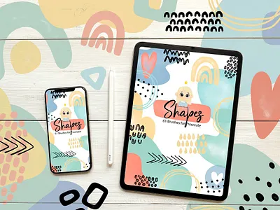 Watercolor Shapes for Procreate procreate app procreate art procreate brushes procreateapp