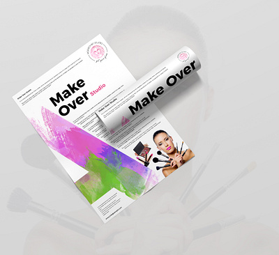 Make Over Studio - Logo Design Flare animation branding design illustration mechandise
