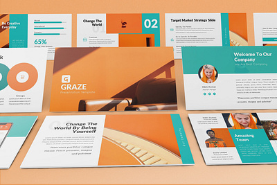 Graze - Powerpoint Presentation Template abstract architecture business presentation creative duotone lookbook magazine modern pitchdeck powerpoint template presentation proposal simple slides