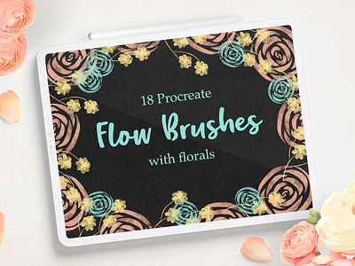 Flower Procreate Flow Brushes procreate app procreate art procreate brushes procreate illustration procreate lettering