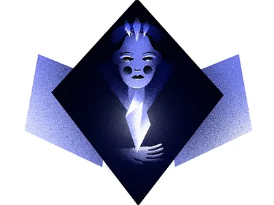 Queen's crystal art art direction blue branding character character design concept design digital art ebook fairytale fantasy gothic gradient graphic design illustration night noise vector website illustration