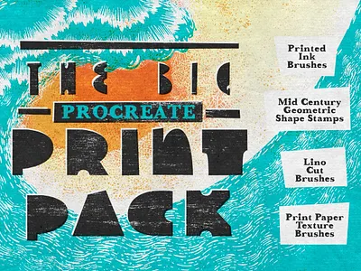 The Big Procreate Print Pack branding procreate app procreate brushes procreate illustration procreate lettering